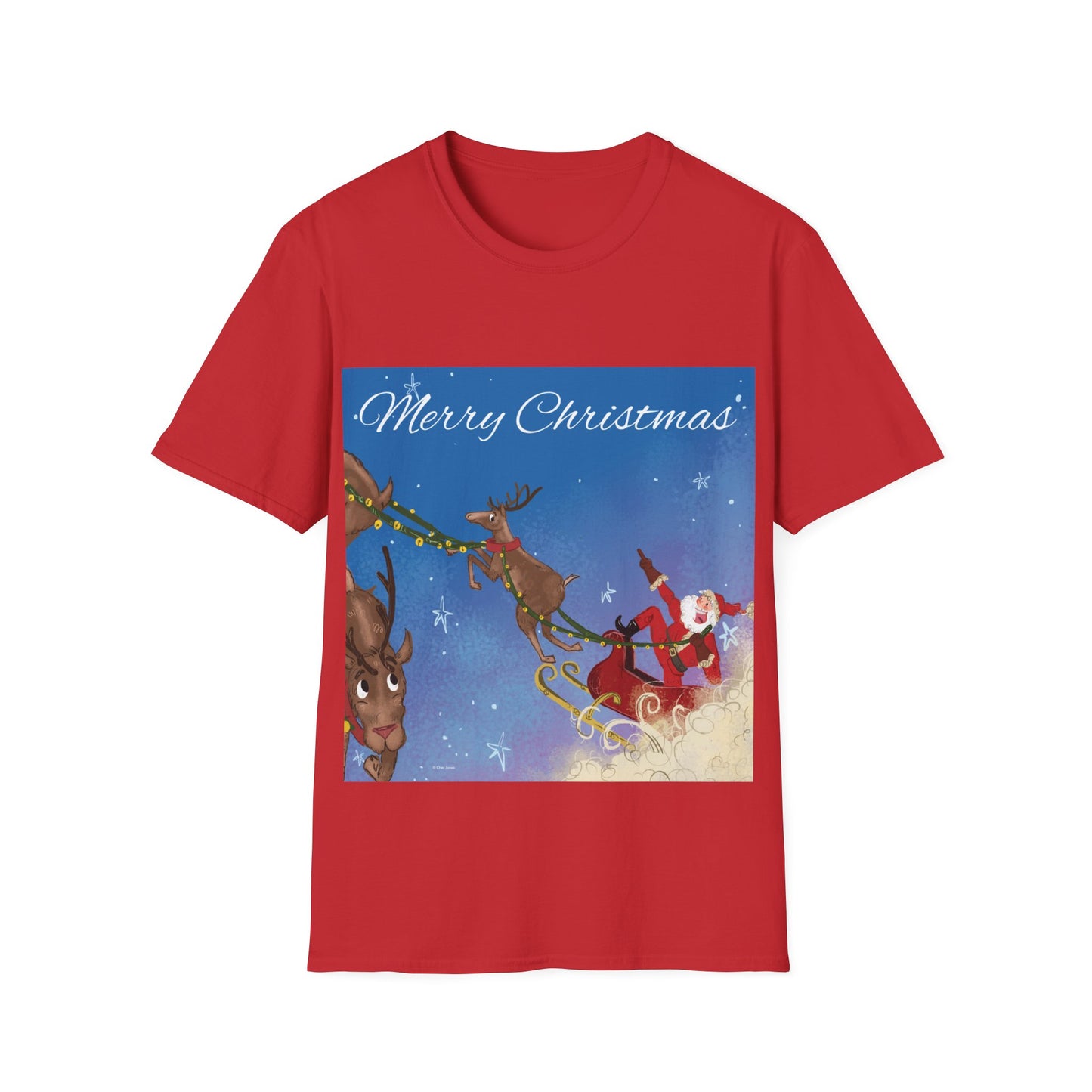 Santa Claus Whispers Sleigh Reindeer Merry Christmas red
