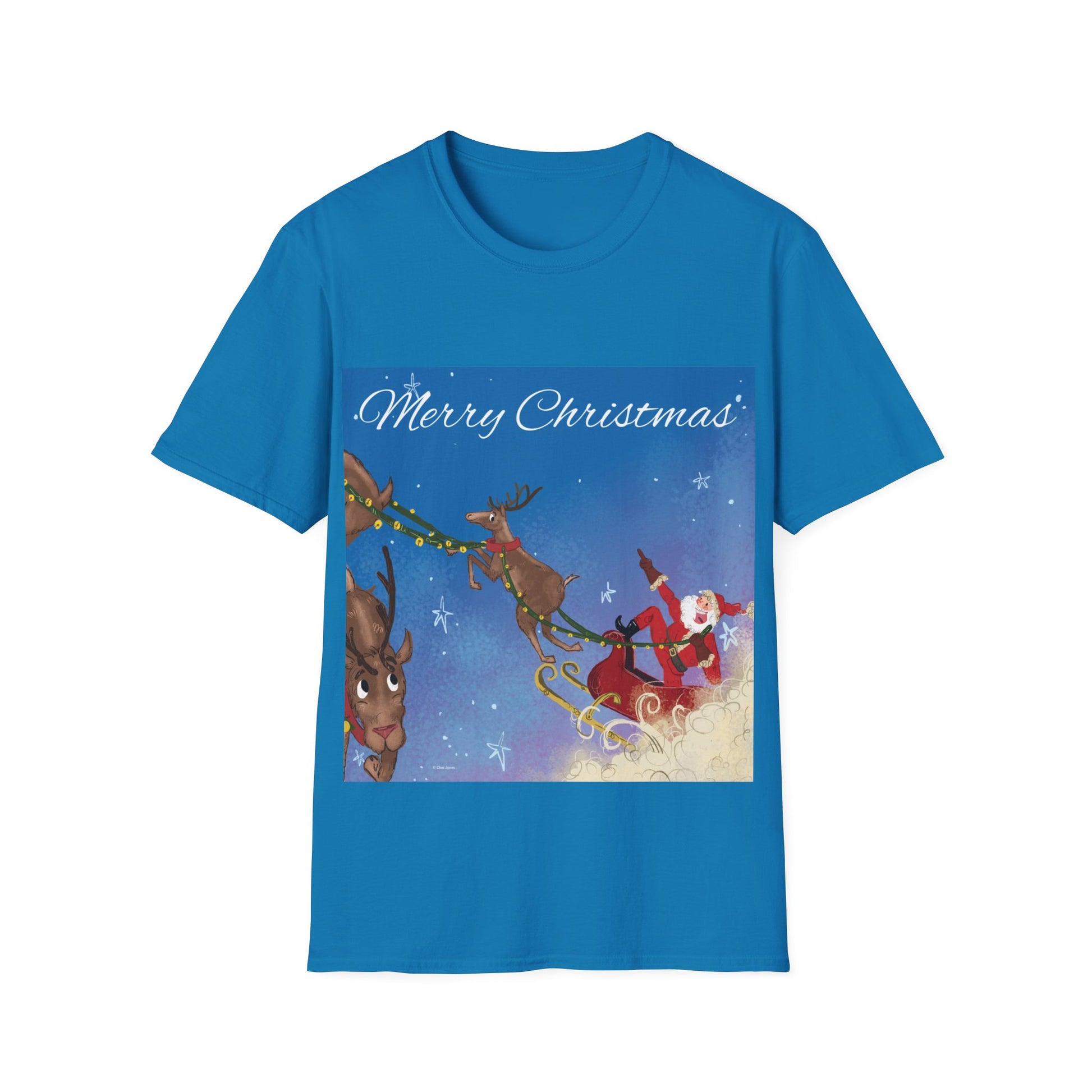 Santa Claus Whispers Unisex T-Shirt  Blue 2