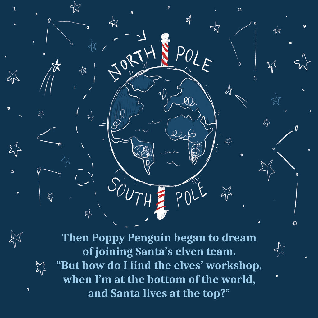 Santa Claus Whispers by Cher Louise Jones Children's picture books Penguin journeys across the world to become an elf.