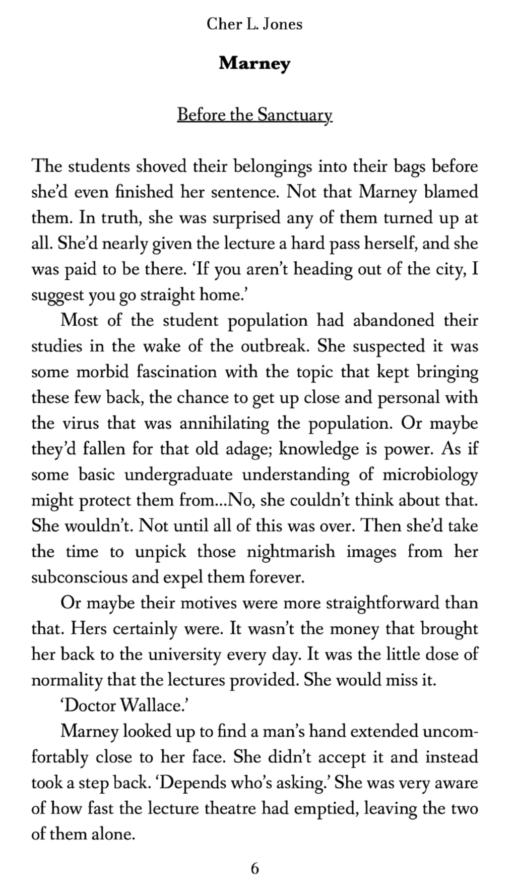 The Book of Evelyn Escaping Sanctuary by Cher L. Jones Dystopian Sci-f novel time travel page 6