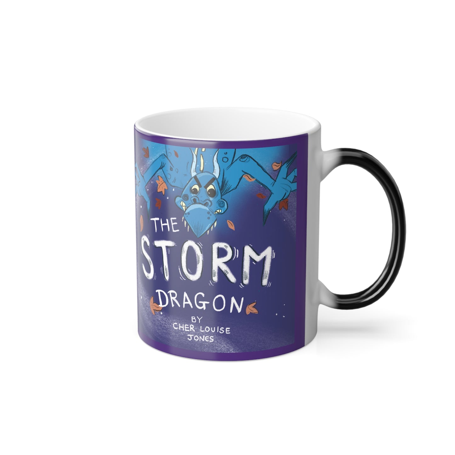 The Storm Dragon Colour Morphing Mug Purple Children's book Cher Louise Jones Lee Dixon