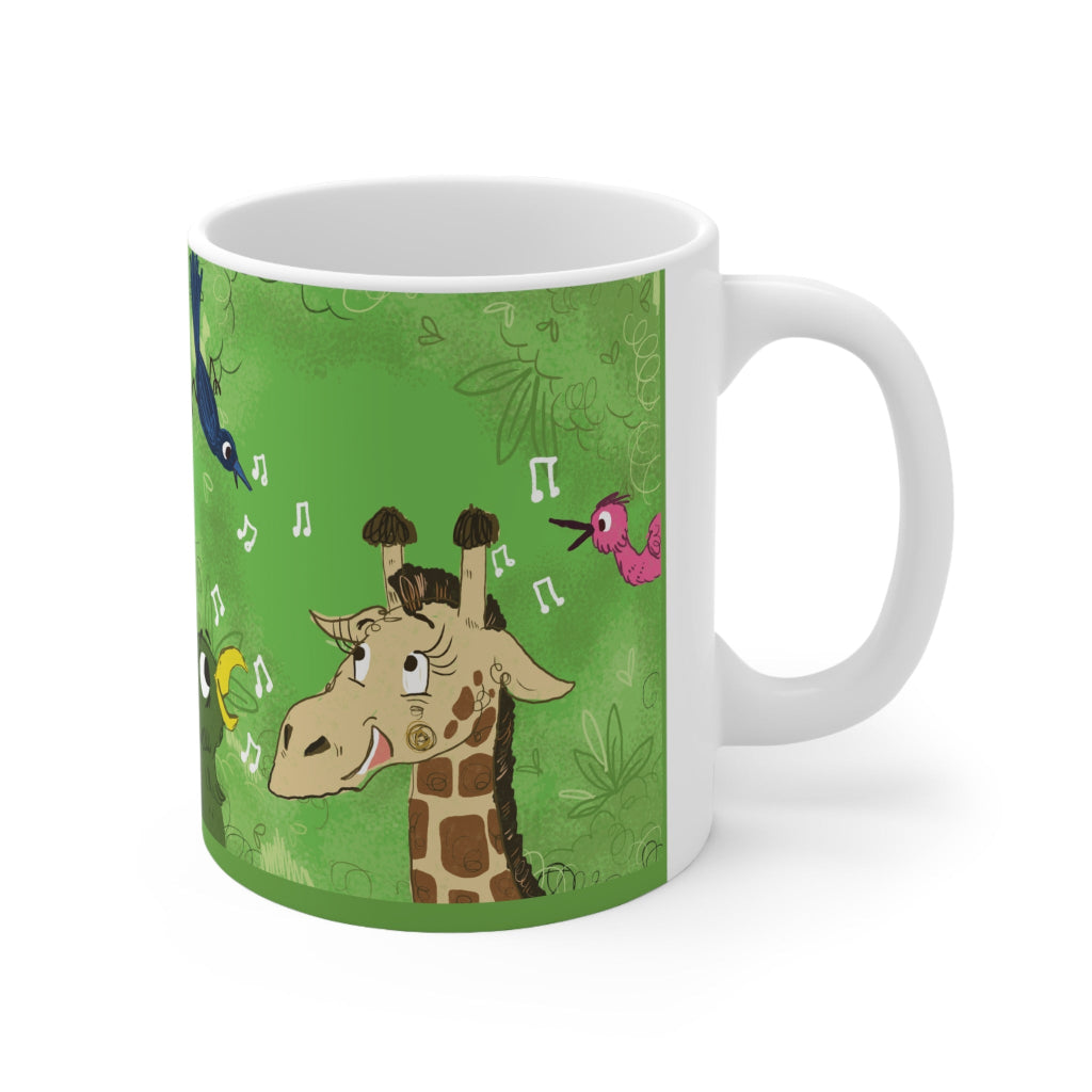 Walk Tall Giraffe Ceramic Coffee Cups, 11oz, 15oz