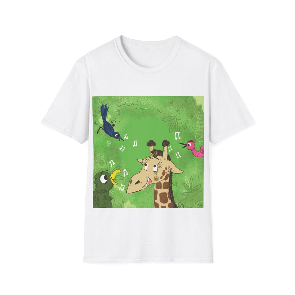 Walk Tall Unisex Softstyle Giraffe T-Shirt Cher Louise Jones Lee Dixon White