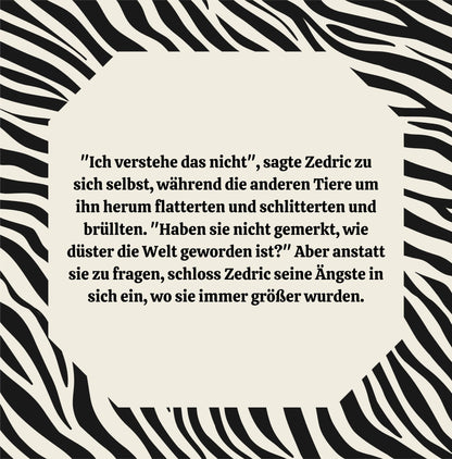 Rainbow Stripes by Cher Louise Jones German Zebra Jungle Animals Anxiety and Depression
