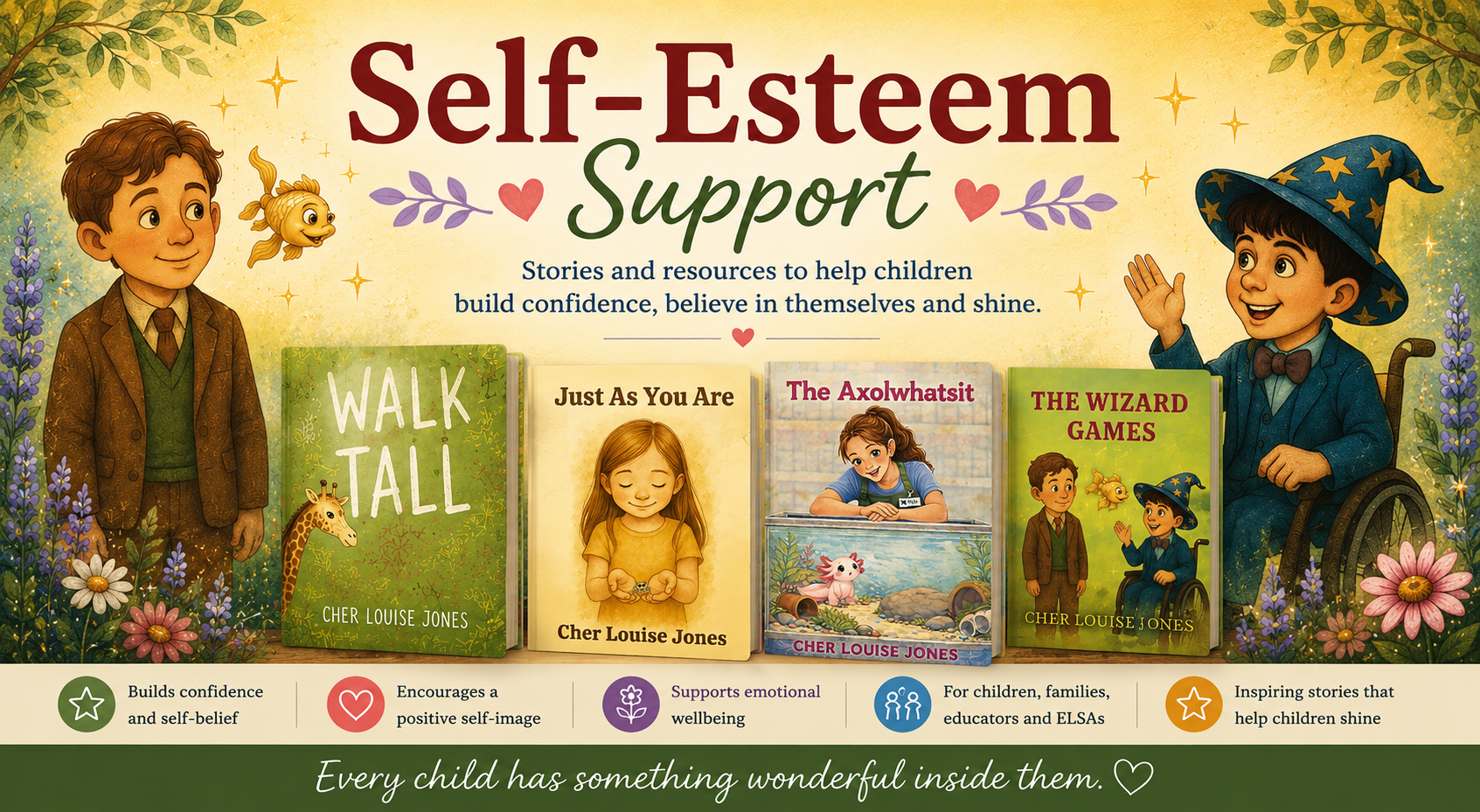 Self-Esteem Support - Stories and resources to help children build confidence, believe in themselves and shine.